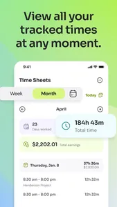 Hours Tracker: Work Timesheets screenshot 5