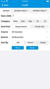 All India Admission for JoSAA screenshot 1