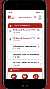 VAS Parent Portal screenshot 2