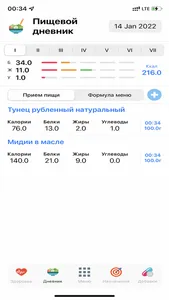 Формула меню - Пищевой дневник screenshot 0