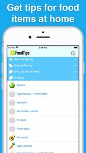 FoodTips: Veggies, Meats, Nuts screenshot 0
