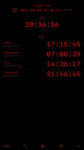 LSTclock: sidereal time clock screenshot 2