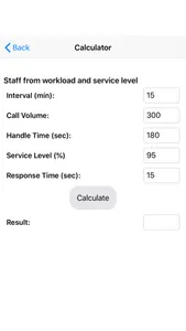 Call Center Calculators screenshot 1