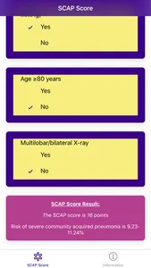 Severe Pneumonia Score screenshot 1