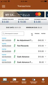 MTFCU Card screenshot 2