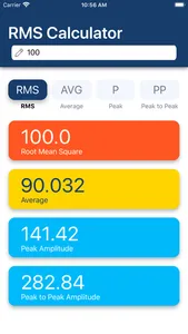 RMS Calculator screenshot 1