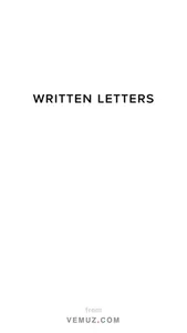 Written Letters screenshot 0