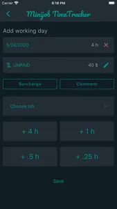 Minijob TimeTracker screenshot 1