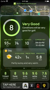 PUTT! Smart Golf Forecast screenshot 0