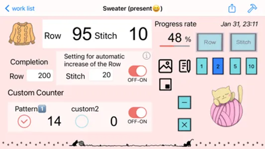 Knit2 - knitting counter screenshot 0