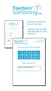 Teachers' Wellbeing Diary screenshot 0