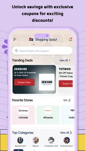 Shopping Spout: Coupons & Code screenshot 0