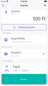 CMO Számlázó screenshot 2