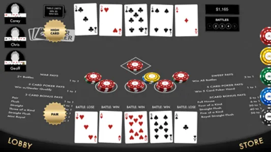 War Poker Table Game screenshot 0