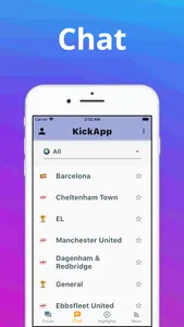 KickApp - Football chat app screenshot 1