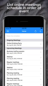 Online Meetings Schedule screenshot 1