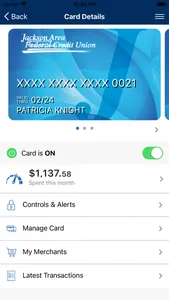 JAFCU Card App screenshot 3