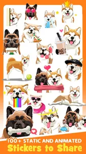 Akita Dog Cool Emojis Stickers screenshot 1