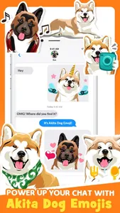 Akita Dog Cool Emojis Stickers screenshot 2