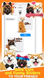 Akita Dog Cool Emojis Stickers screenshot 3