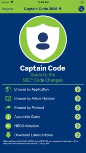 Captain Code NEC Code Changes screenshot 0