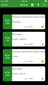 Calories: Food Intake Analyser screenshot 1