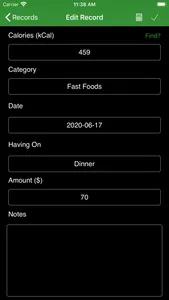 Calories: Food Intake Analyser screenshot 3