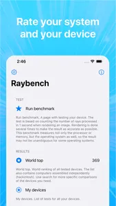 Raybench: OS system speed test screenshot 2