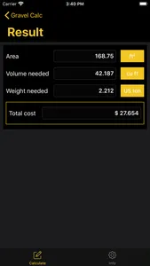 Gravel Calculator - Calc screenshot 2