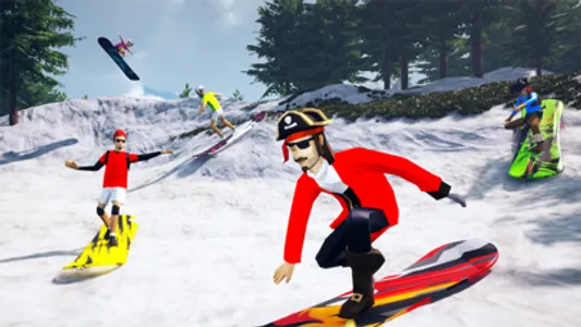 Snowboard Racing Skiing Games screenshot 2