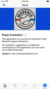 Mudsock Youth Baseball Eval screenshot 2