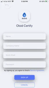 Oloid Certify App screenshot 1