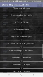 Chants d'Esperance Audio Pro+ screenshot 1