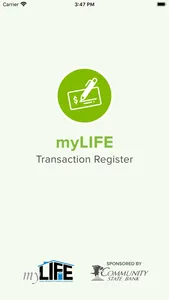 myLIFE Transaction Register screenshot 0