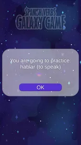 Spanish Verbs Galaxy Game screenshot 2