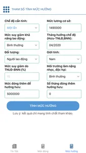 iCD-Tính mức hưởng BHXH screenshot 6