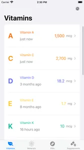 Vitamin Book - Track Nutrition screenshot 1