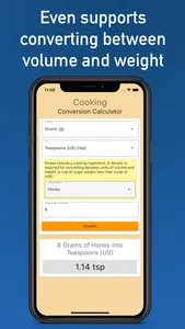 Cooking Conversion Calculator screenshot 1