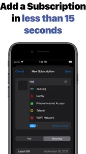 Subtrack: Track Subscriptions screenshot 2