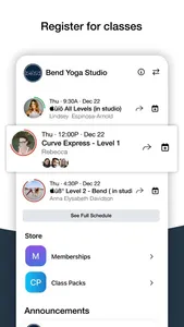 Bend Yoga Studio screenshot 1