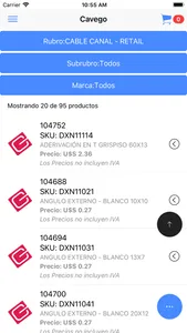 Cavego Materiales Eléctricos screenshot 2