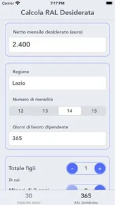 Calcolo Stipendio Netto screenshot 3