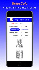 BolusCalc screenshot 2