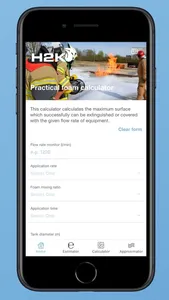 H2K foam calculator screenshot 3