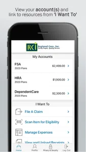 RCI FSA/DCAP/HRA Mobile screenshot 0