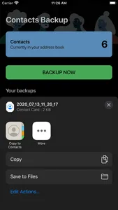 Contacts Backup Smart screenshot 6