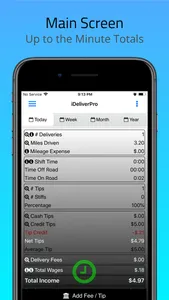 iDeliverPro: Tip Tracker + screenshot 0