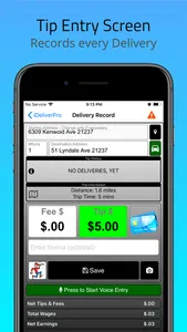 iDeliverPro: Tip Tracker + screenshot 1