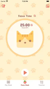 Meow Clock - Keep focused screenshot 1