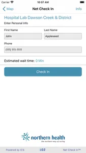 Northern Health - Net Check In screenshot 1